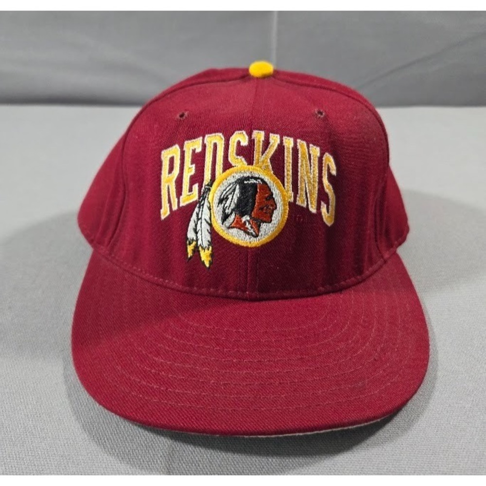Vintage Redskins Hat Mens Maroon Snapback Annco Blockhead Washington 90's Wool